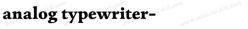 analog typewriter字体转换